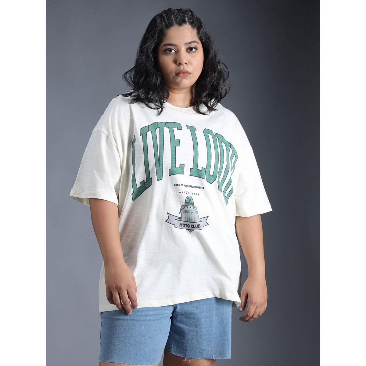 High Star X Styli  Plus Size Typography Print Oversized T-Shirt-women-clothing-tshirts-image-3