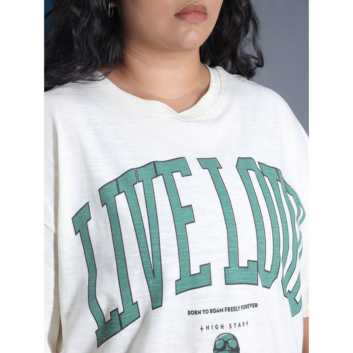 تيشيرت فضفاض بمقاس كبير وطبعة تايبوجرافي هاي ستار × ستايلي-women-clothing-tshirts-image-4