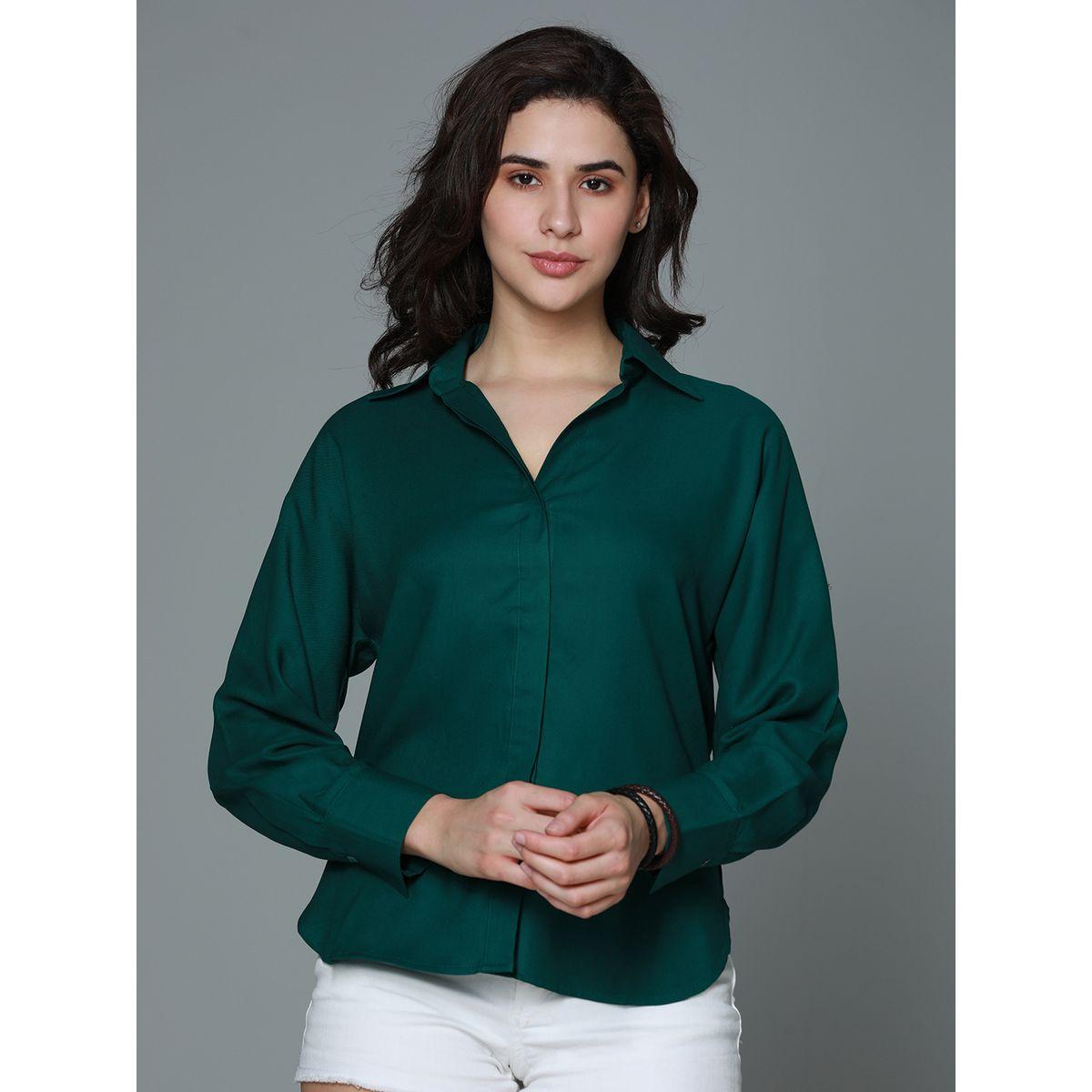 بلوزة كلاسيكية كاجوال بقصة بوكسي هاي ستار × ستايلي-women-clothing-shirtsandblouses-shirts-image-1