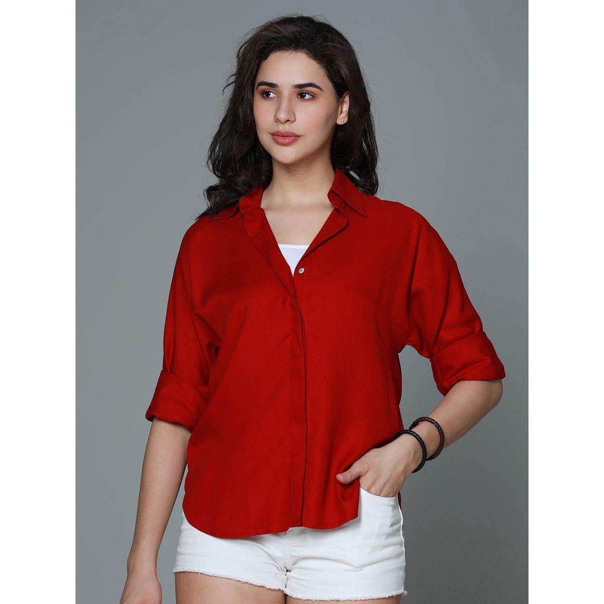 بلوزة كاجوال بقصة بوكسي هاي ستار × ستايلي-women-clothing-shirtsandblouses-shirts-image-1