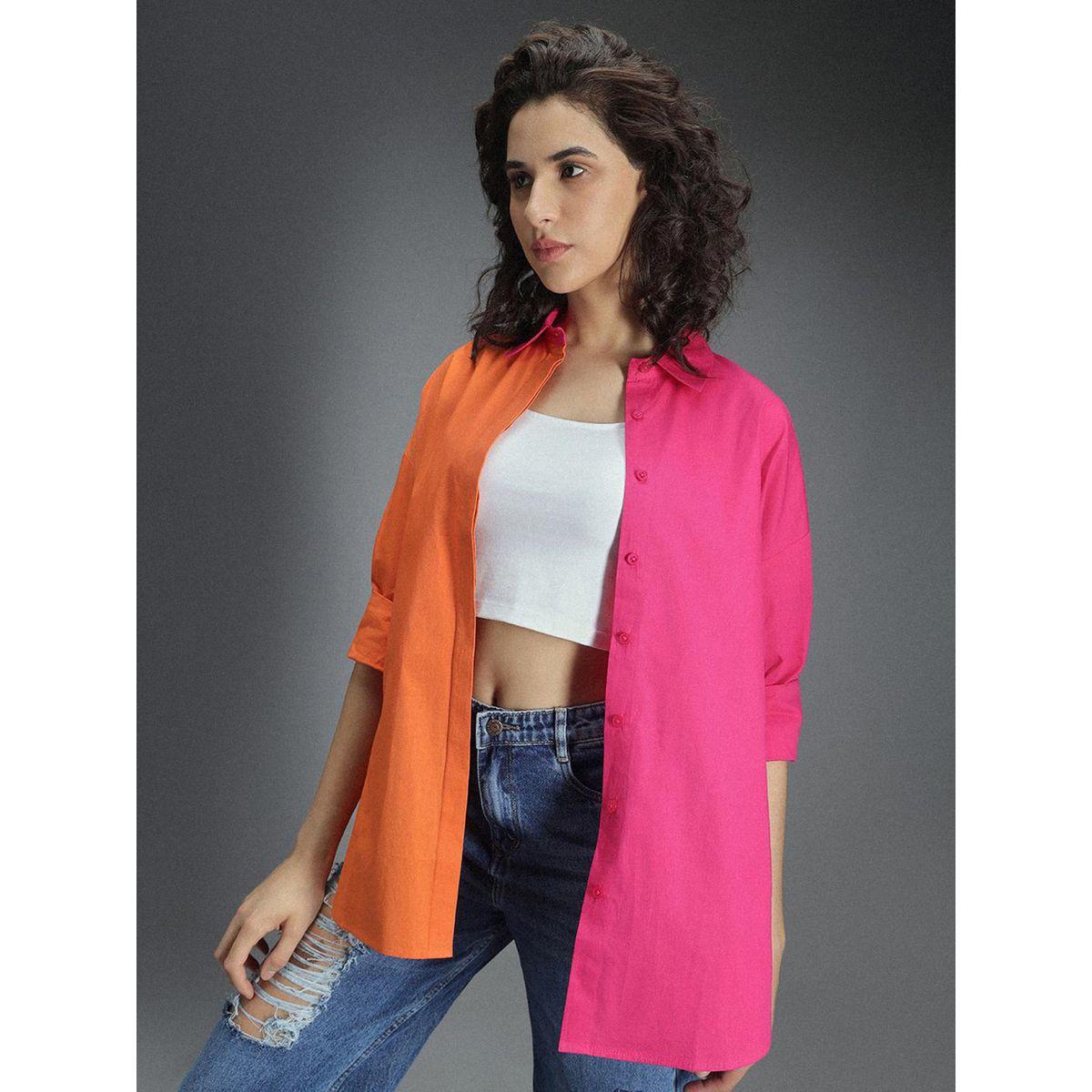 High Star X Styli  Classic Oversized Color Block Casual Shirt-women-clothing-shirtsandblouses-shirts-image-2