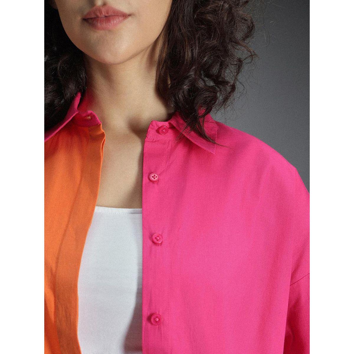 High Star X Styli  Classic Oversized Color Block Casual Shirt-women-clothing-shirtsandblouses-shirts-image-4