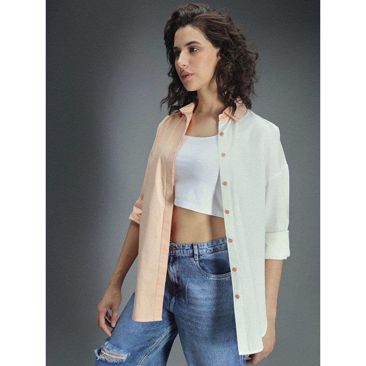 High Star X Styli  Classic Oversized Color Block Casual Shirt-women-clothing-shirtsandblouses-shirts-image-2