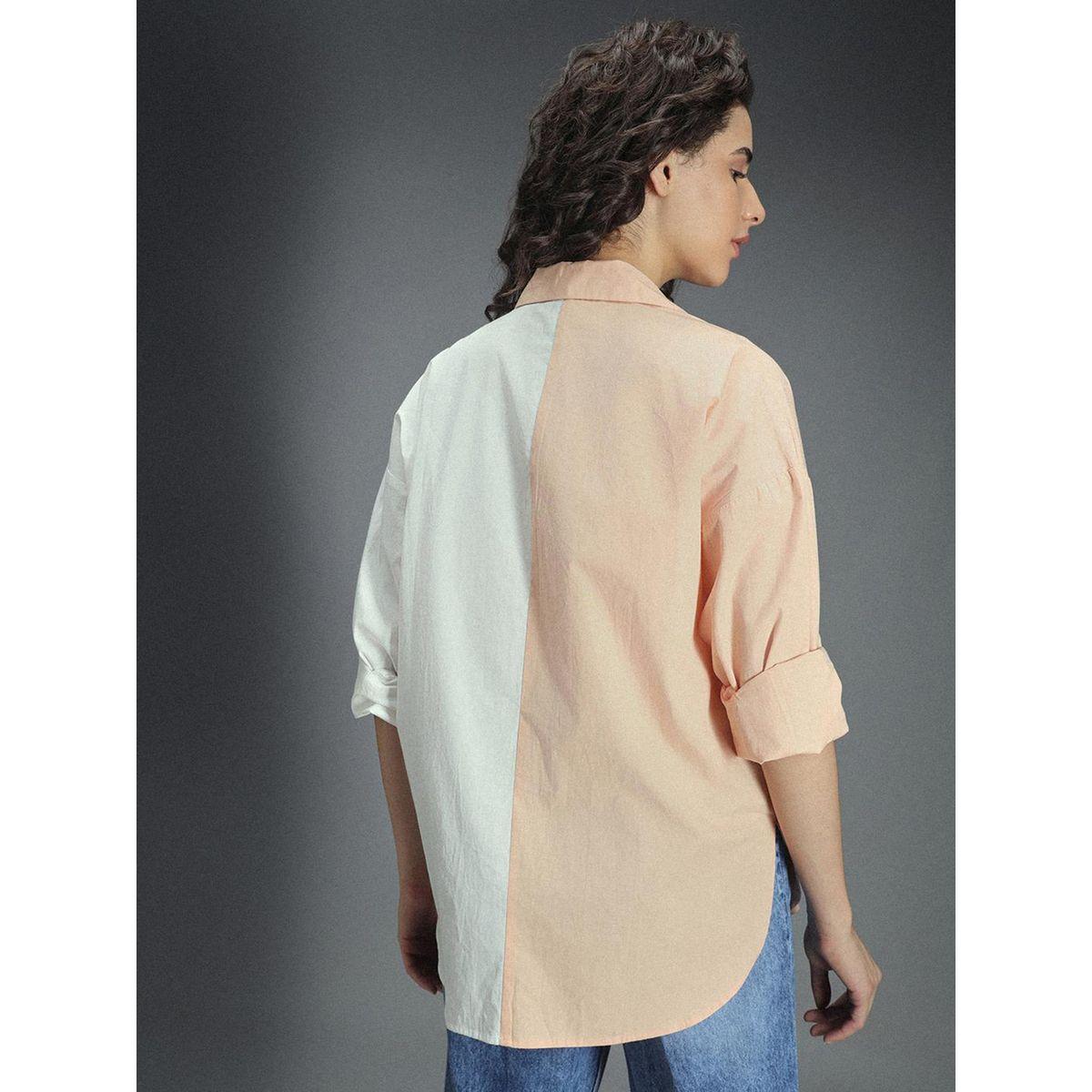 High Star X Styli  Classic Oversized Color Block Casual Shirt-women-clothing-shirtsandblouses-shirts-image-3