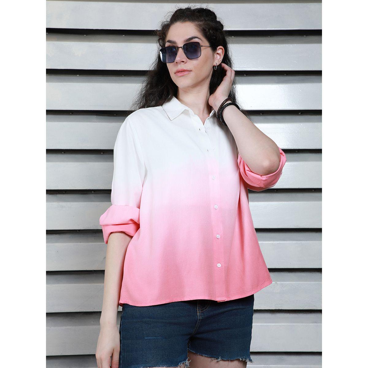 High Star X Styli  Ombre Printed Boxy Casual Shirt-women-clothing-shirtsandblouses-shirts-image-2