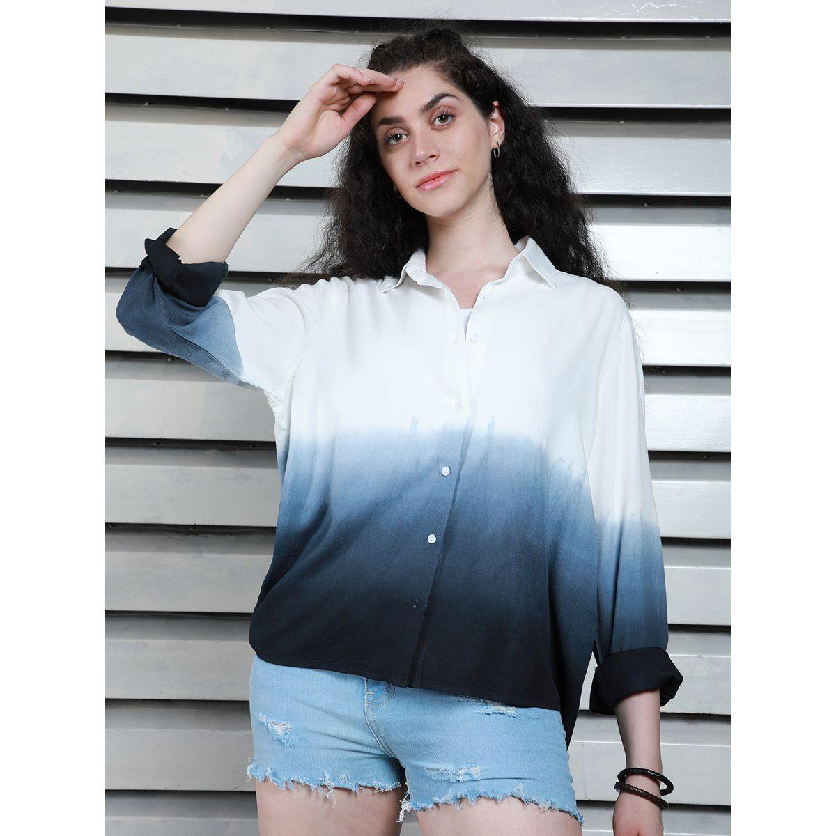 High Star X Styli  Ombre Printed Boxy Casual Shirt-women-clothing-shirtsandblouses-shirts-image-3