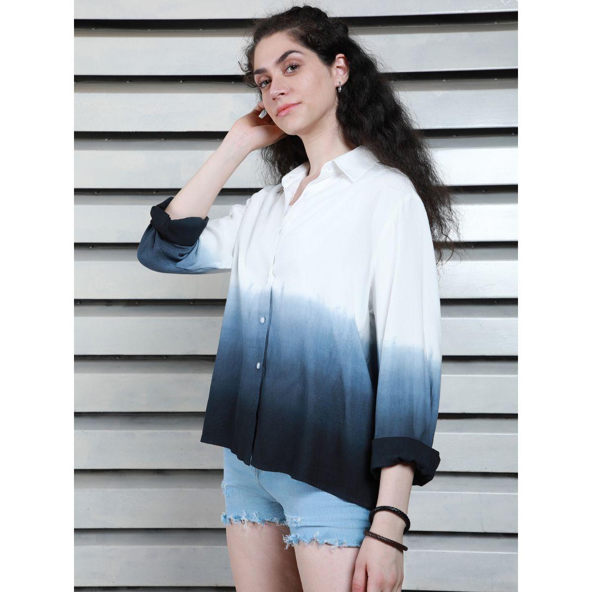 High Star X Styli  Ombre Printed Boxy Casual Shirt-women-clothing-shirtsandblouses-shirts-image-4