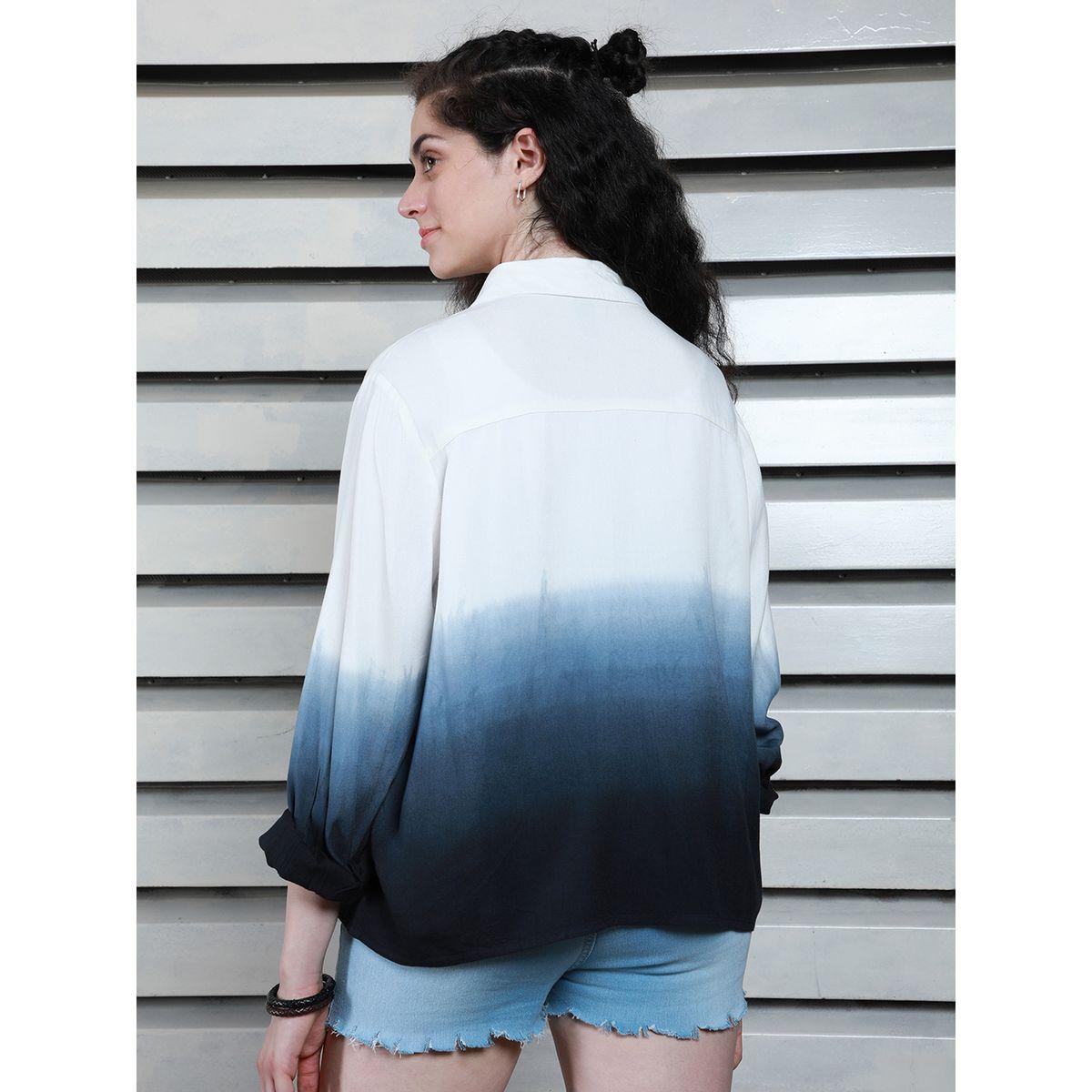 High Star X Styli  Ombre Printed Boxy Casual Shirt-women-clothing-shirtsandblouses-shirts-image-6