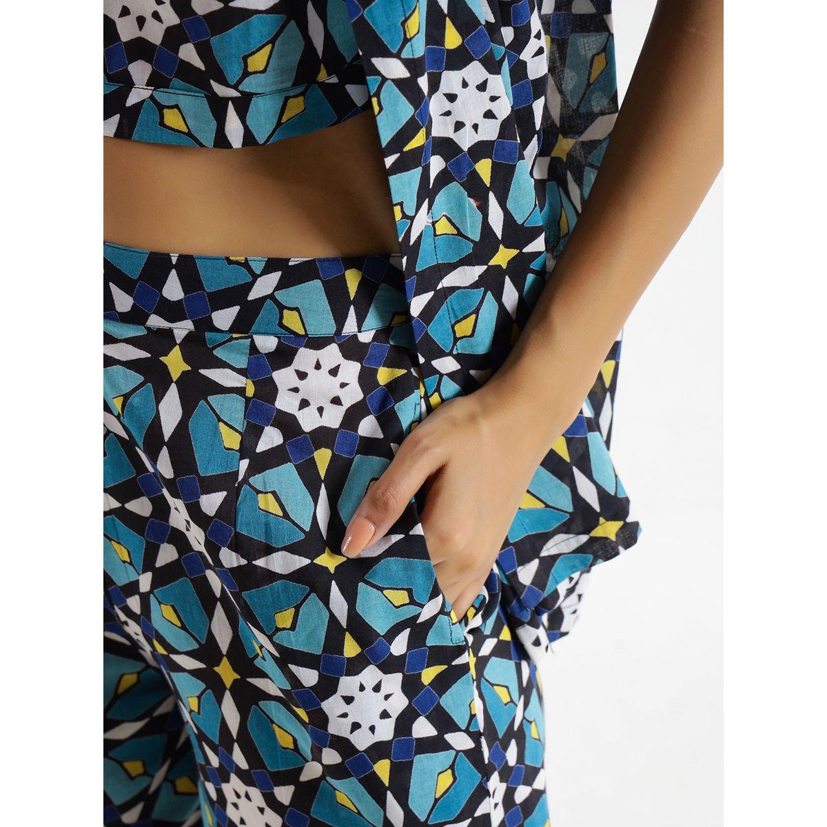 طقم من 3 - بلوزة وبنطال مع بلوزة قصيرة سانسكريتي هومز × ستايلي-women-clothing-nightwear-pyjamas-longsets-image-8