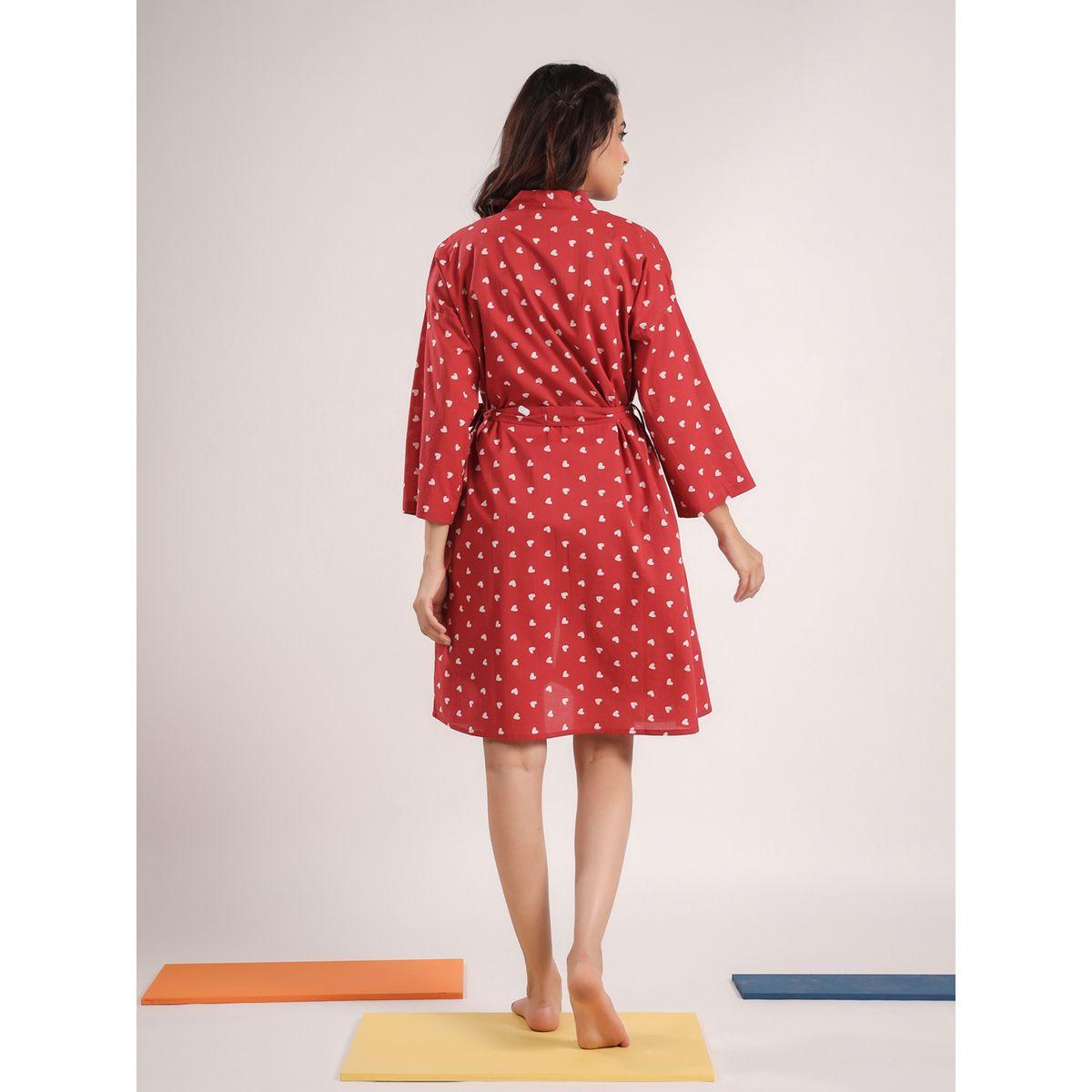 طقم من 4 - بلوزة كامي وبنطال مع شورت وروب سانسكريتي هومز × ستايلي-women-clothing-nightwear-pyjamas-longsets-image-1