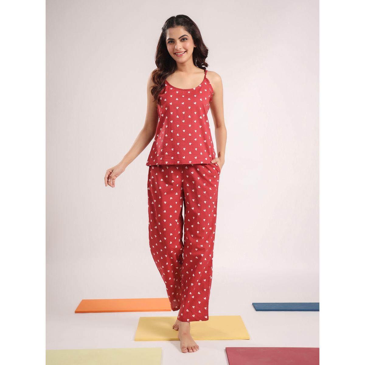 طقم من 4 - بلوزة كامي وبنطال مع شورت وروب سانسكريتي هومز × ستايلي-women-clothing-nightwear-pyjamas-longsets-image-7