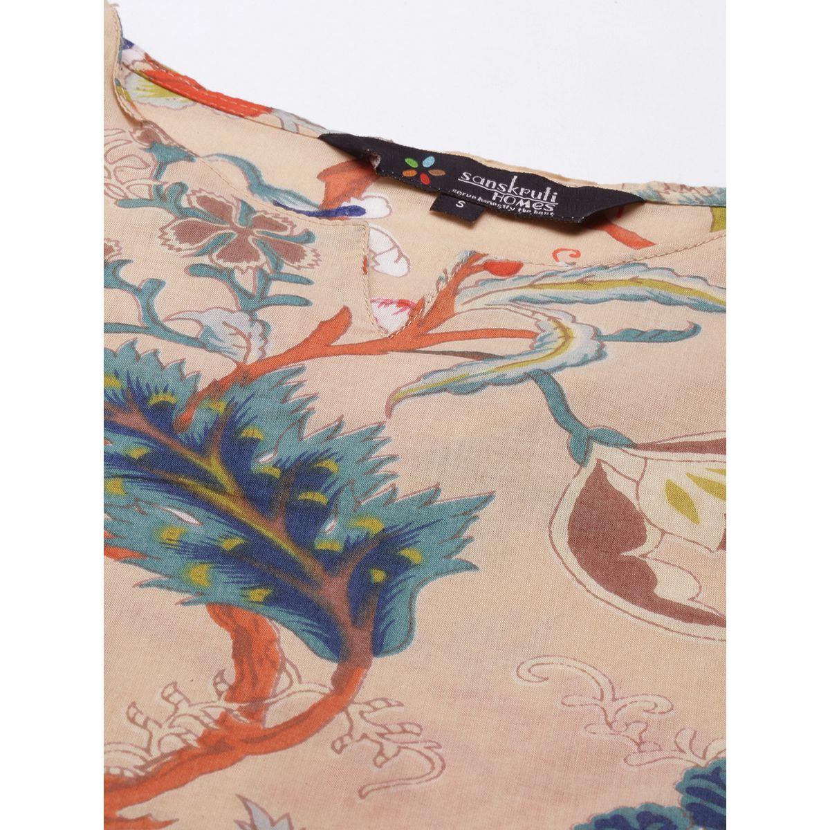 Sanskrutihomes X Styli  Floral Print Cotton Top & Pyjama Set-women-clothing-nightwear-pyjamas-longsets-image-2
