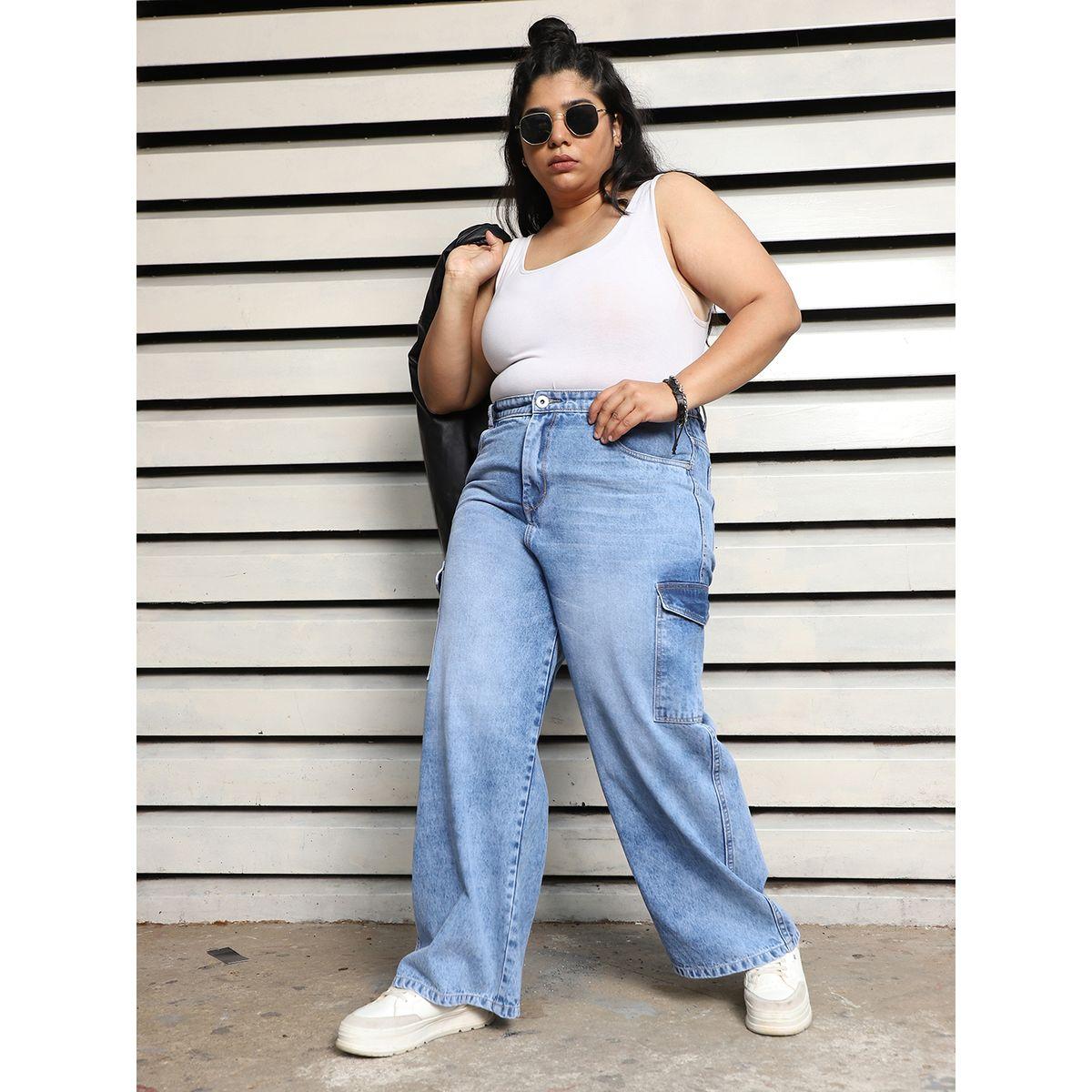 جينز كارجو بمقاس كبير وأرجل واسعة هاي ستار × ستايلي-women-clothing-bottoms-jeans-image-6