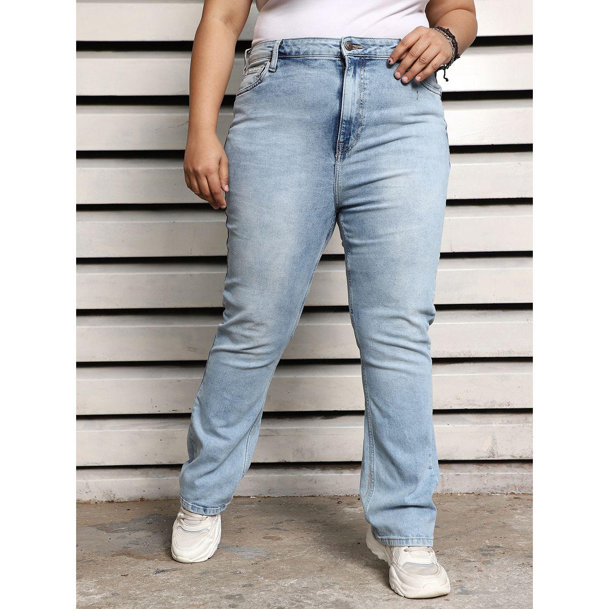 High Star X Styli  Plus Size Slim Fit High Rise Faded Jeans-women-clothing-bottoms-jeans-image-2