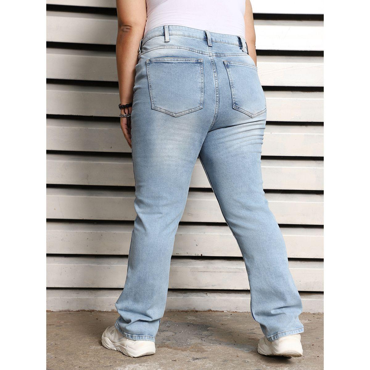 High Star X Styli  Plus Size Slim Fit High Rise Faded Jeans-women-clothing-bottoms-jeans-image-4