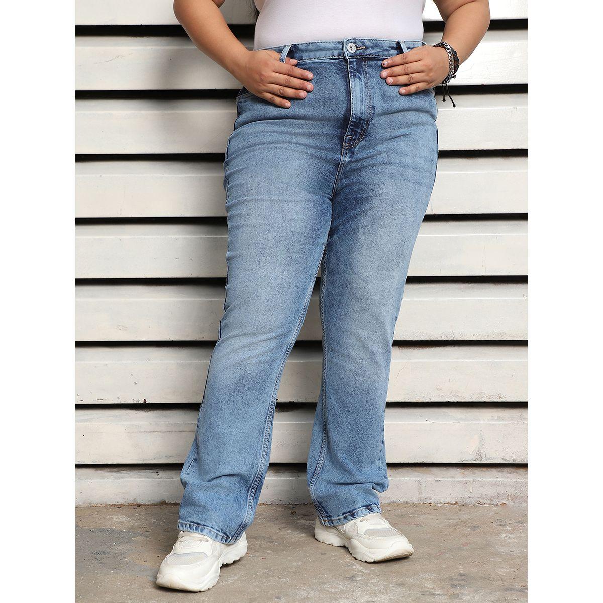 جينز بمقاس كبير وخصر عالي هاي ستار × ستايلي-women-clothing-bottoms-jeans-image-2