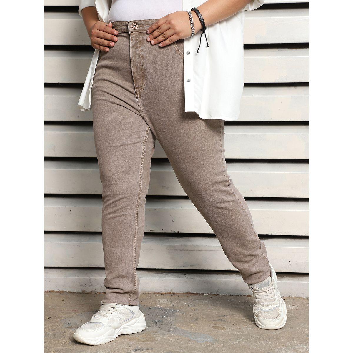 جينز بمقاس كبير وقصة ضيقة  مع خصر عالي هاي ستار × ستايلي-women-clothing-bottoms-jeans-image-1