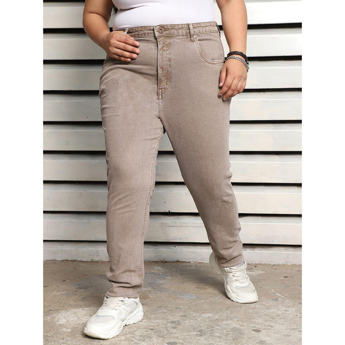 جينز بمقاس كبير وقصة ضيقة  مع خصر عالي هاي ستار × ستايلي-women-clothing-bottoms-jeans-image-2