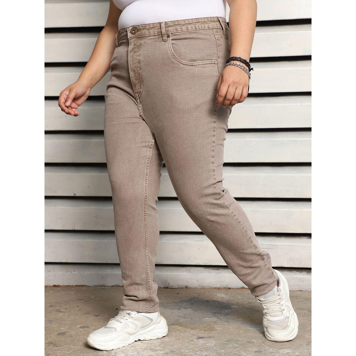 جينز بمقاس كبير وقصة ضيقة  مع خصر عالي هاي ستار × ستايلي-women-clothing-bottoms-jeans-image-3