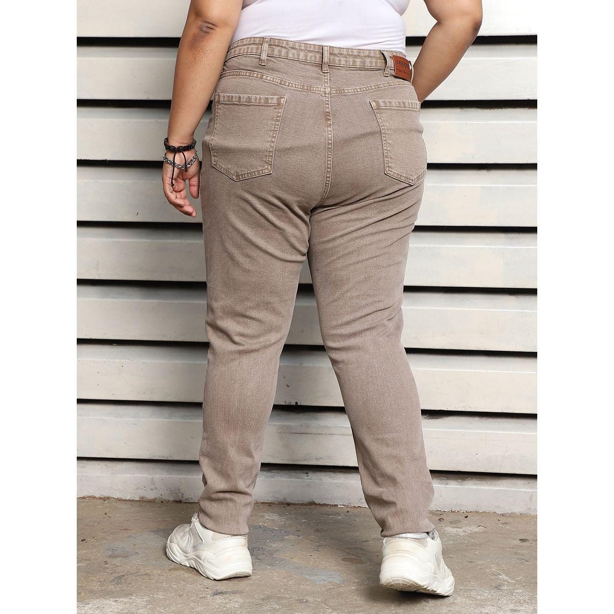 جينز بمقاس كبير وقصة ضيقة  مع خصر عالي هاي ستار × ستايلي-women-clothing-bottoms-jeans-image-4