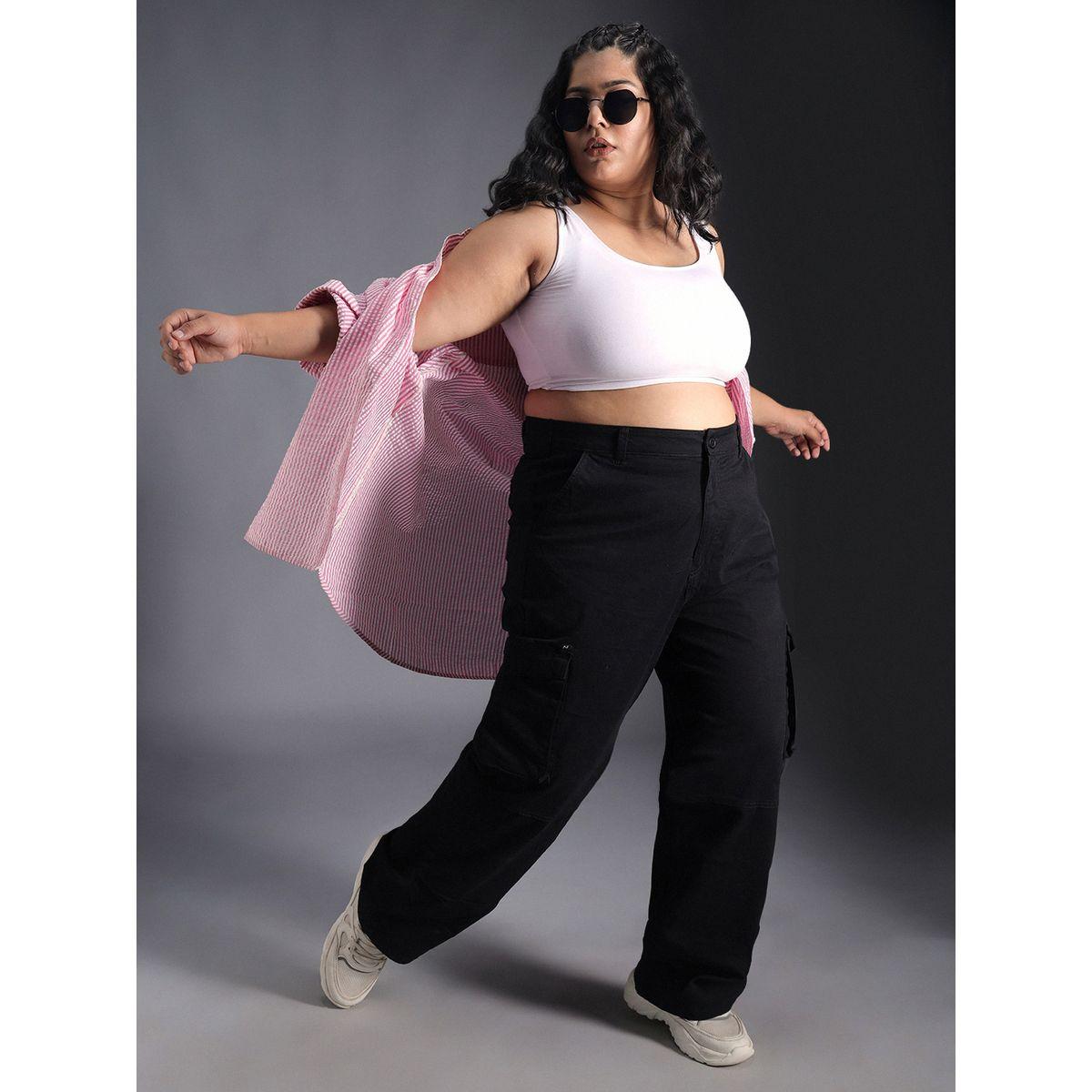 High Star X Styli Plus Size High Rise Straight Leg Cargo Pants-women-clothing-bottoms-trousers-image-6