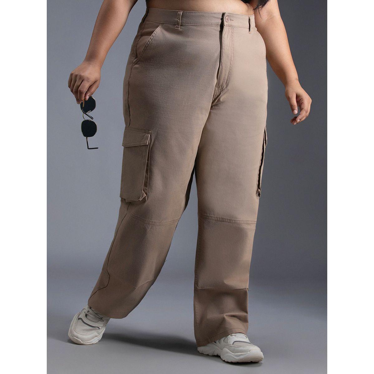 بنطال كارجو بمقاس كبير وأرجل مستقيمة هاي ستار × ستايلي-women-clothing-bottoms-trousers-image-6