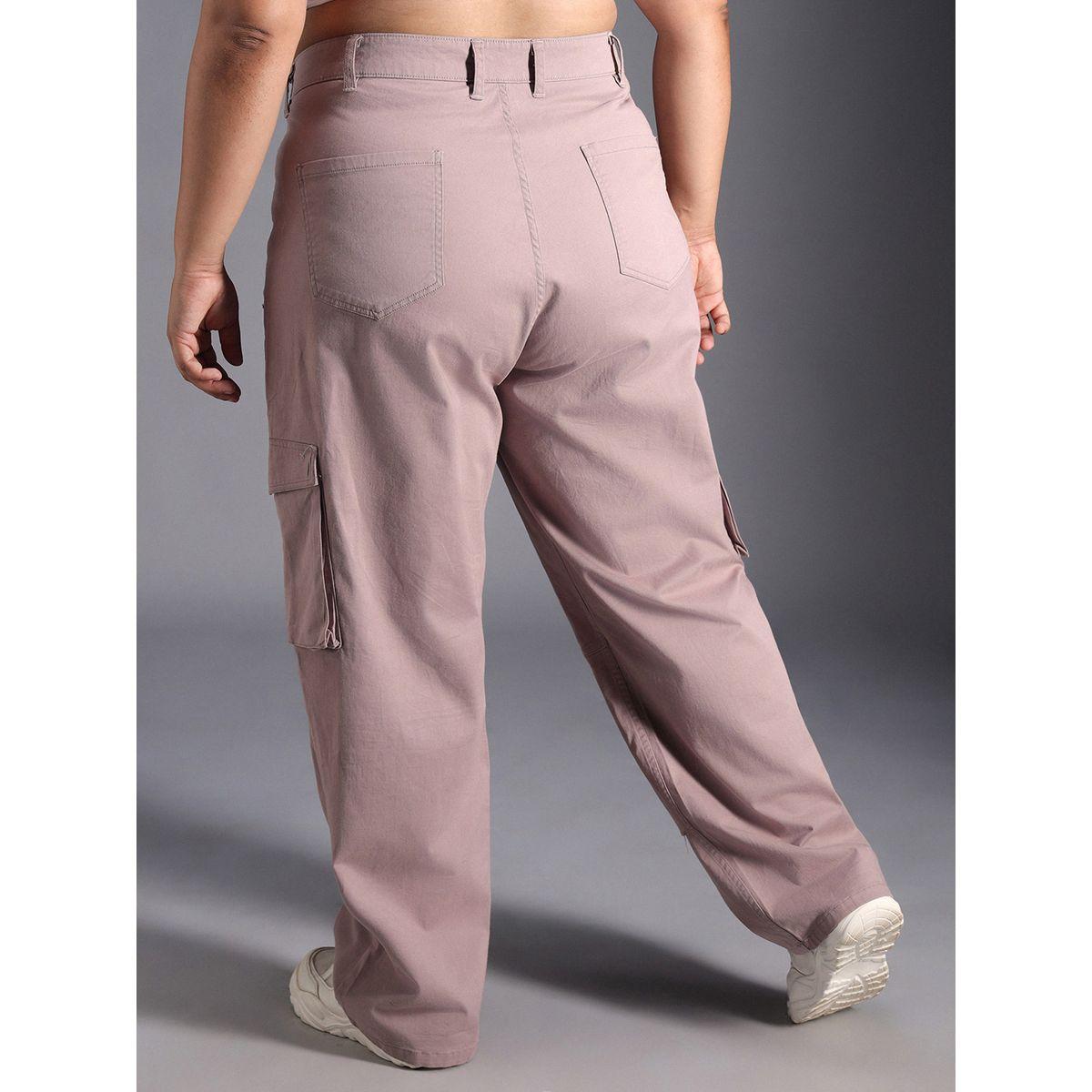 بنطال كارجو بمقاس كبير وأرجل مستقيمة هاي ستار × ستايلي-women-clothing-bottoms-trousers-image-3