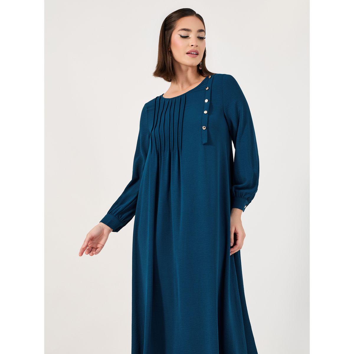 جلابية بتفاصيل محزوزة وأزرار-women-arabicclothing-jalabiyas-image-2