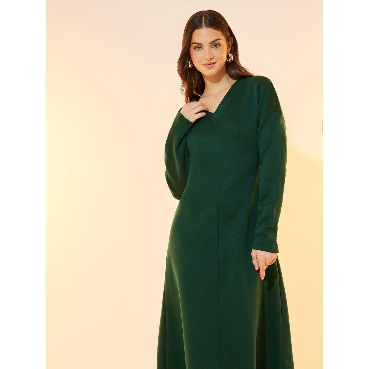 Styli V-neck Long Sleeve Midi Dress-women-clothing-dresses-image-5