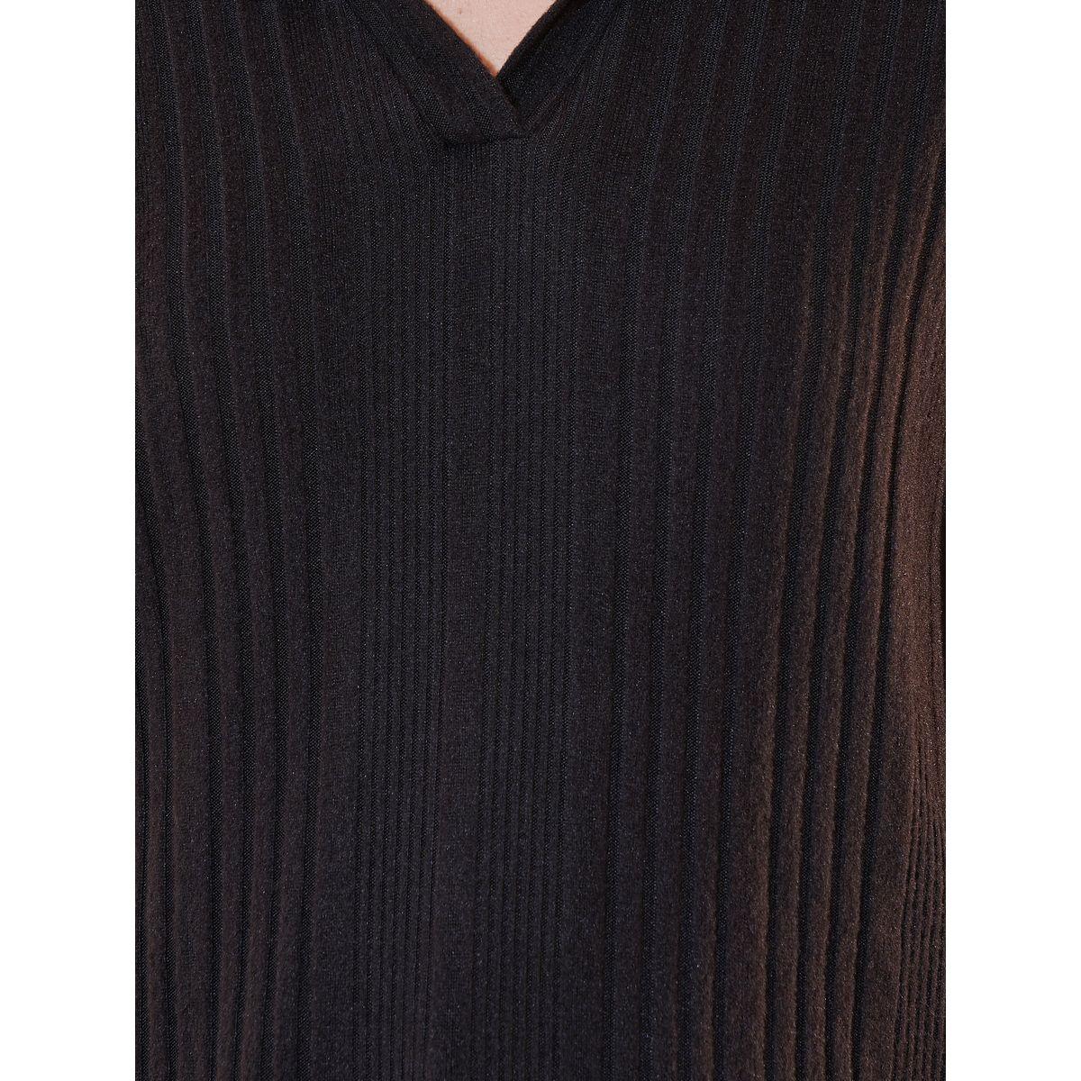 Styli Textured Knit Polo Neck Top-women-clothing-tshirts-image-3