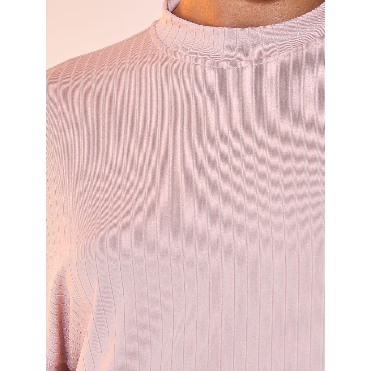 طقم منسق من تنورة طويلة وبلوزة سادة بأكمام طويلة-women-clothing-coordsets-image-3