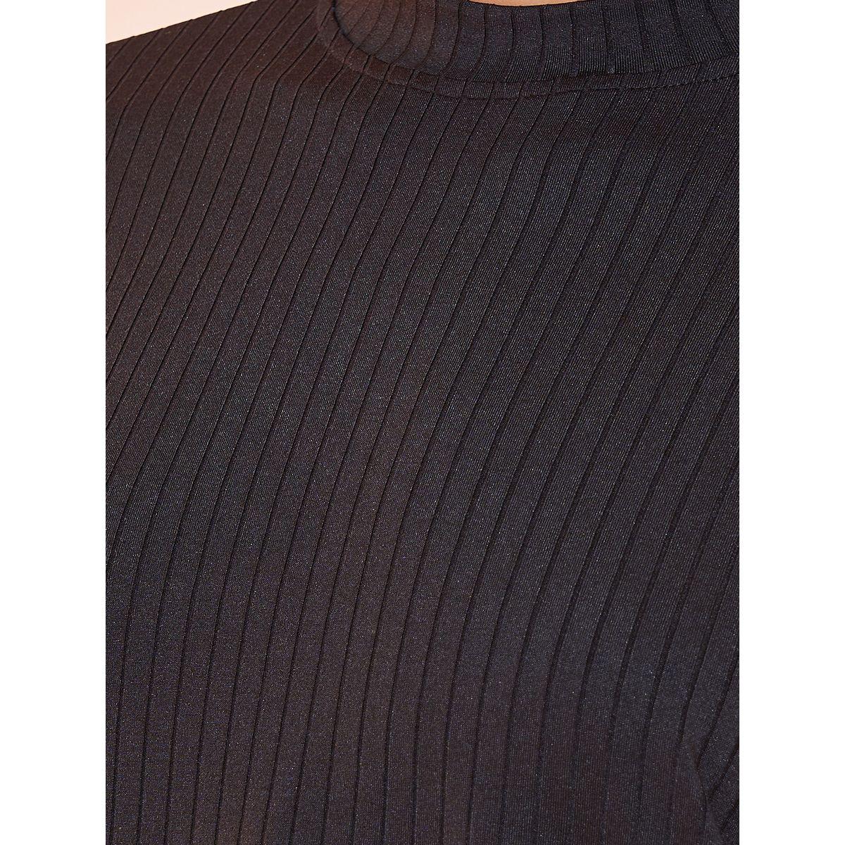 Styli Solid Ribbed Long Sleeve Top & Maxi Skirt Co-Ord-women-clothing-coordsets-image-4