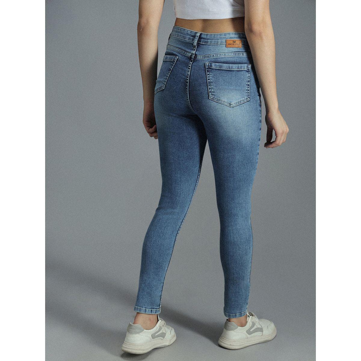 جينز بقصة ضيقة وخصر عالي هاي ستار × ستايلي-women-clothing-bottoms-jeans-image-2