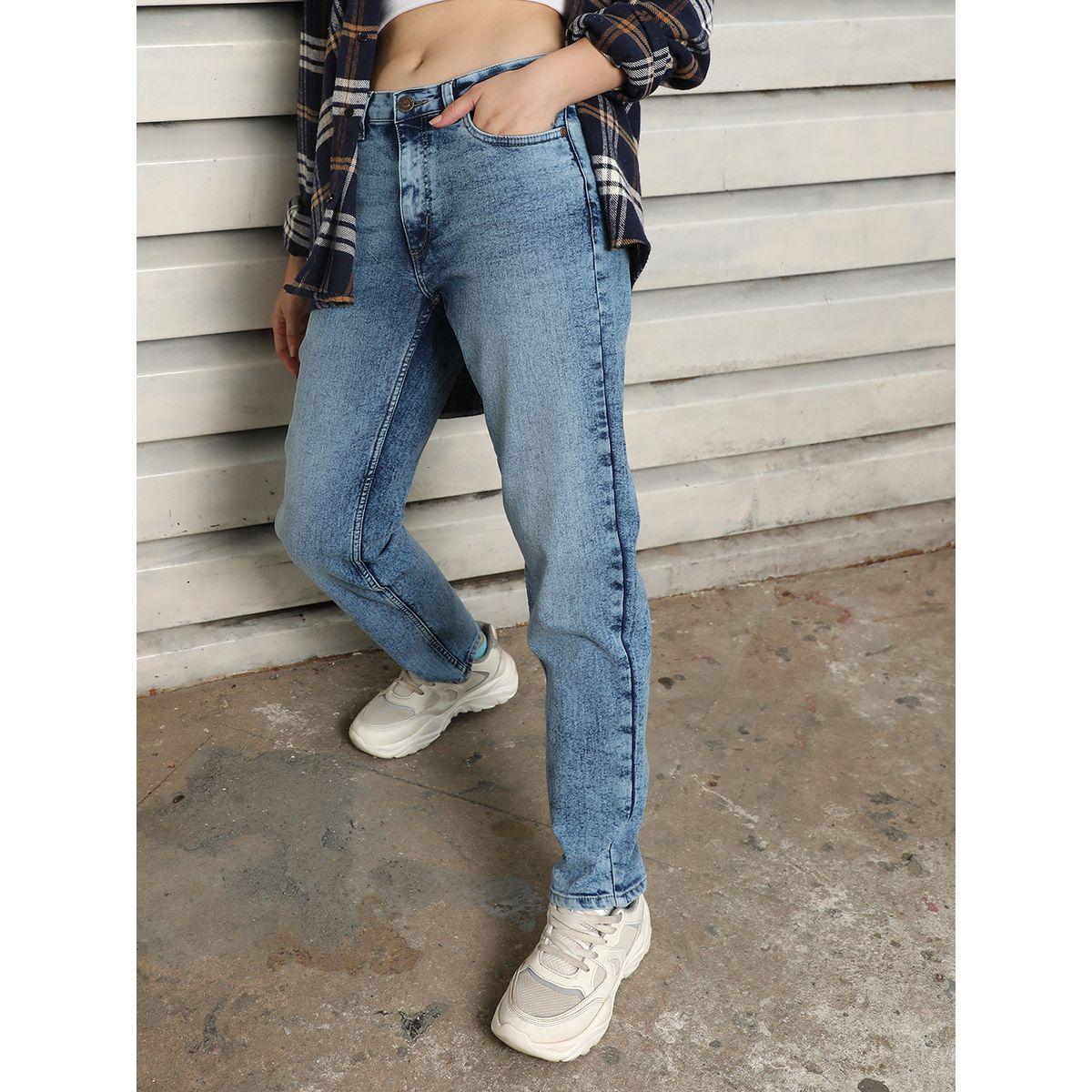 جينز بقصة سليم فت وخصر عالي هاي ستار × ستايلي-women-clothing-bottoms-jeans-image-1
