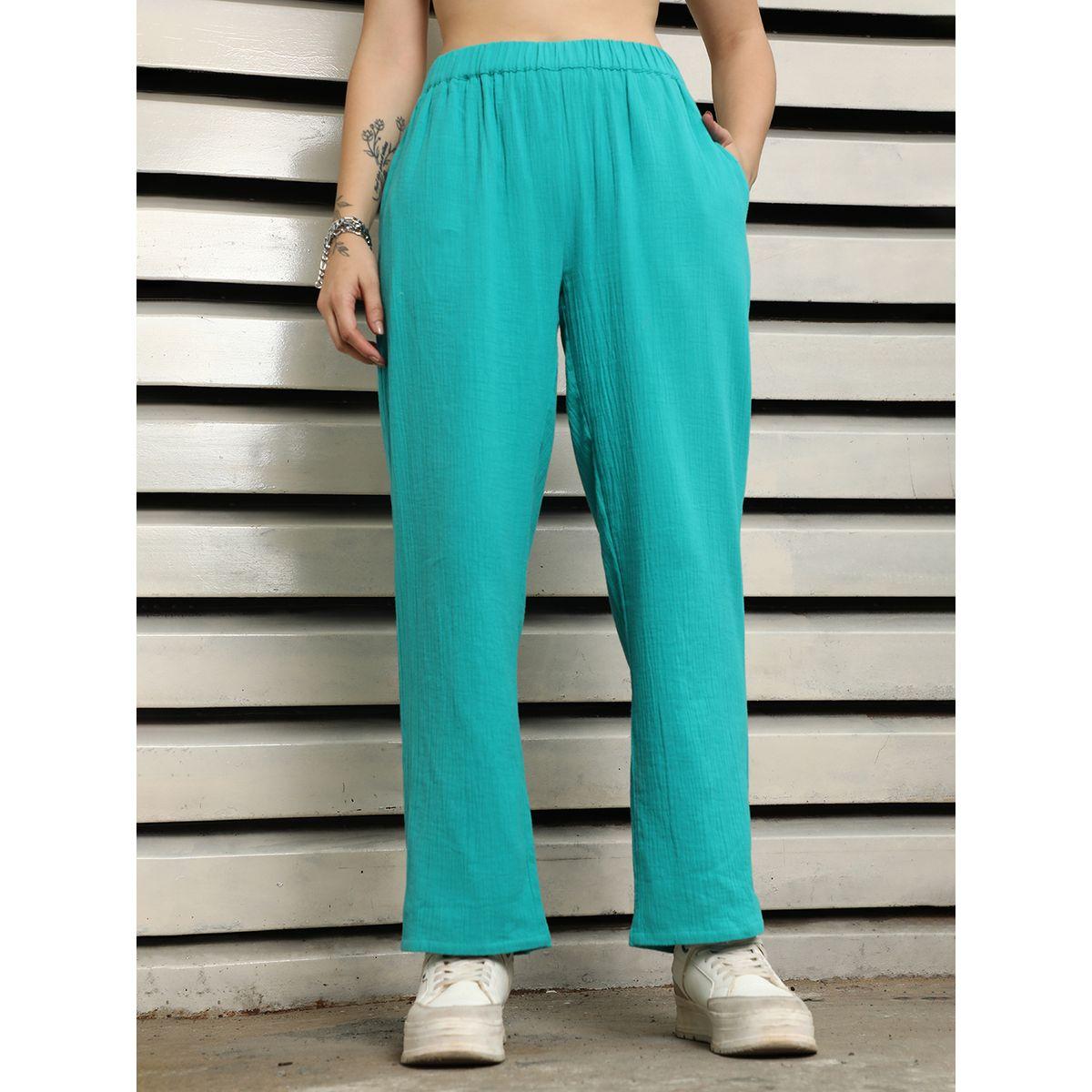 طقم منسق من بنطال مع بلوزة طويلة سادة هاي ستار × ستايلي-women-clothing-coordsets-image-1