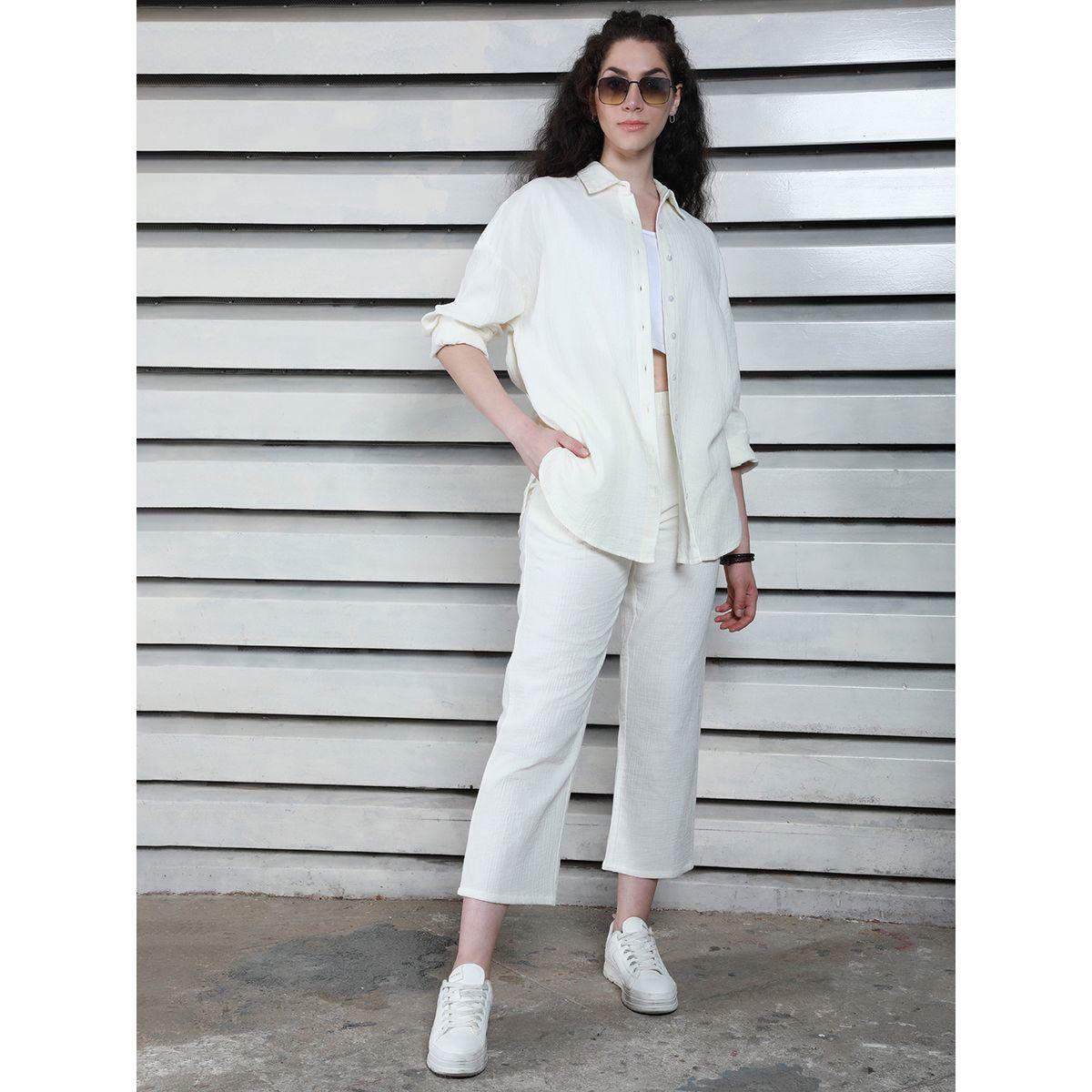 High Star X Styli  Solid Longline Shirt & Pants Co-Ords-women-clothing-coordsets-image-2