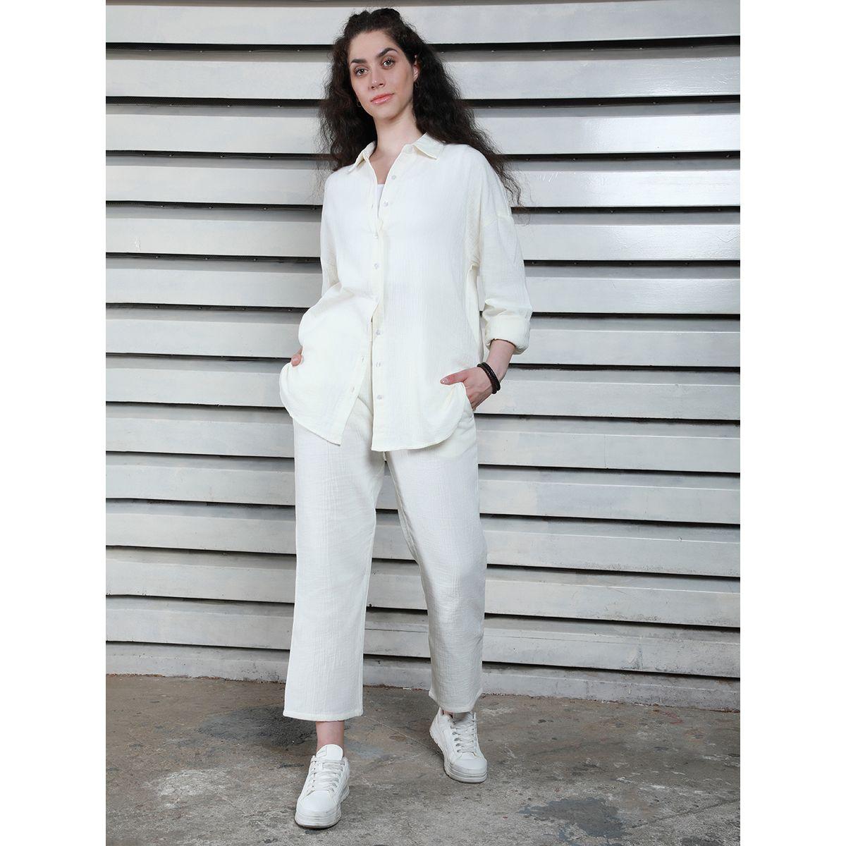 High Star X Styli  Solid Longline Shirt & Pants Co-Ords-women-clothing-coordsets-image-4