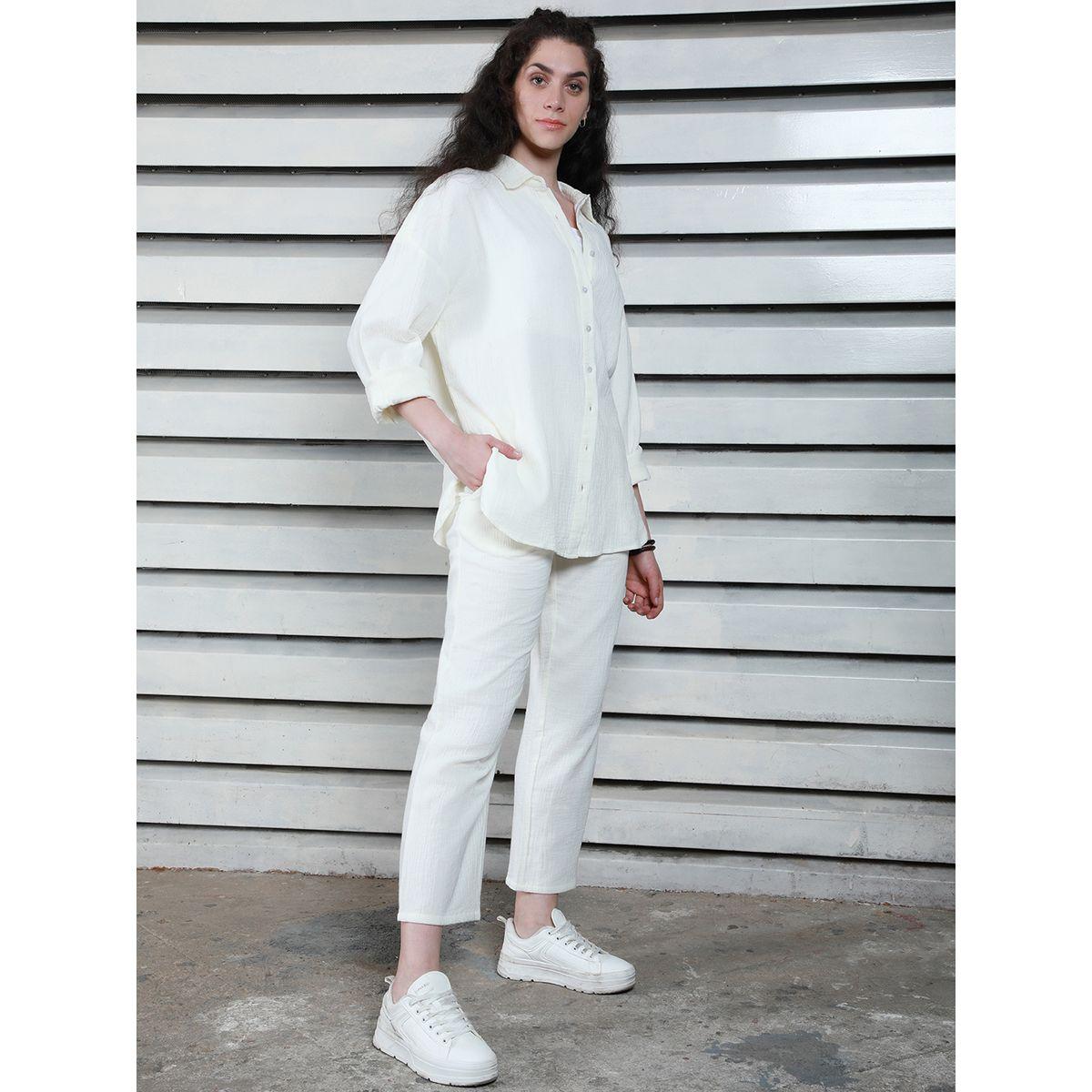 High Star X Styli  Solid Longline Shirt & Pants Co-Ords-women-clothing-coordsets-image-5