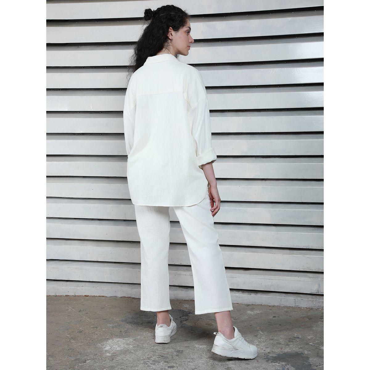 High Star X Styli  Solid Longline Shirt & Pants Co-Ords-women-clothing-coordsets-image-6