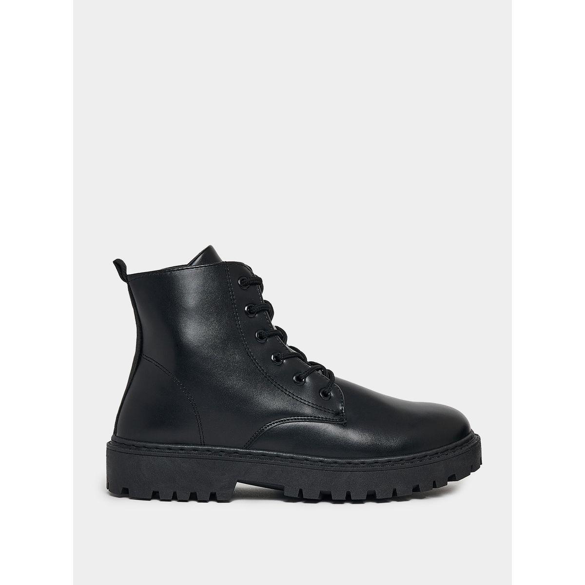 Styli Lace Up High Top Combat Boots-men-shoes-boots-image-1
