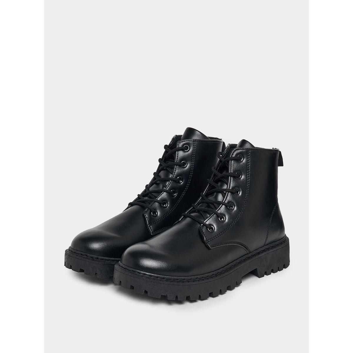 Styli Lace Up High Top Combat Boots-men-shoes-boots-image-2