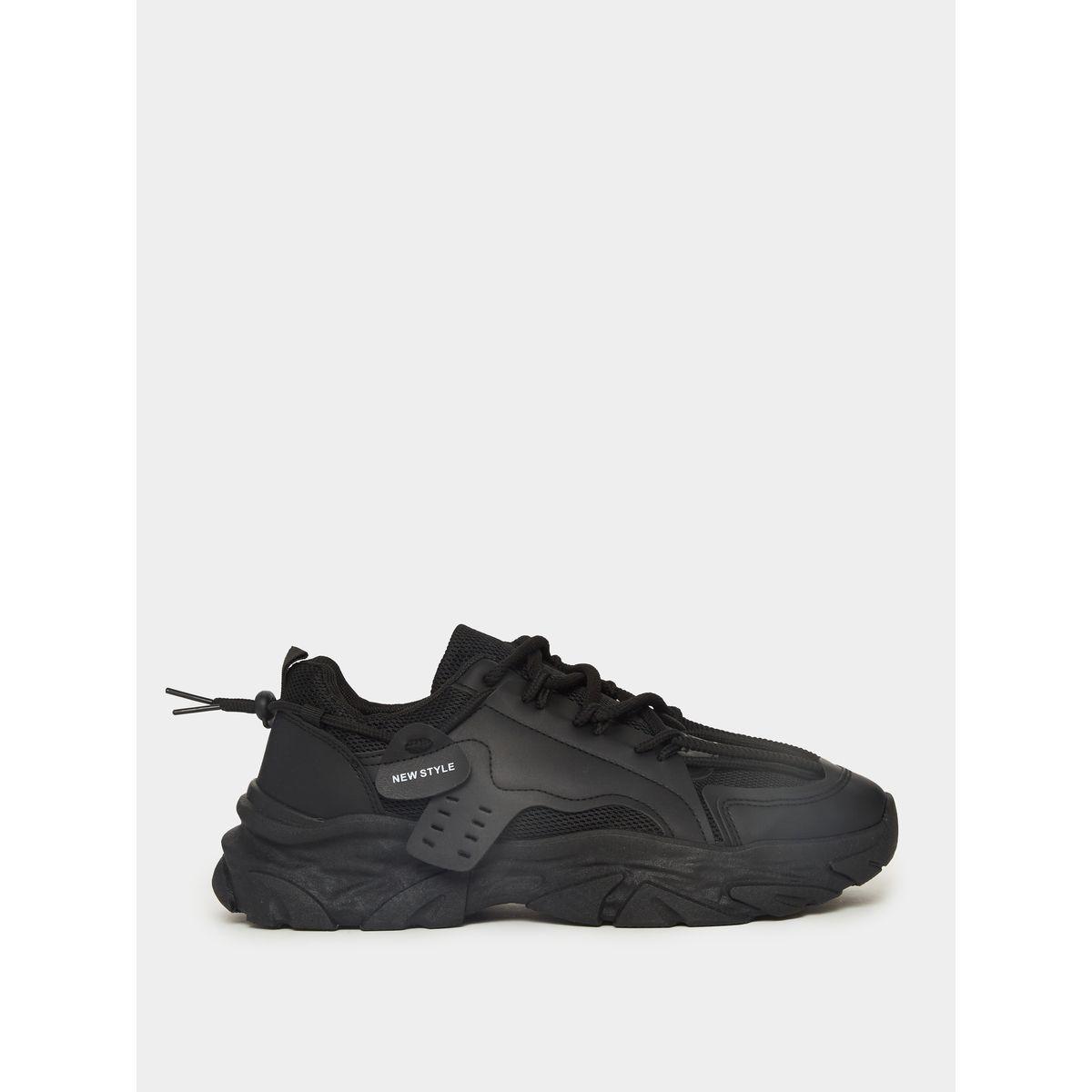 Styli Textured Lace-Up Chunky Sole Sneakers-men-shoes-sneakers-image-2