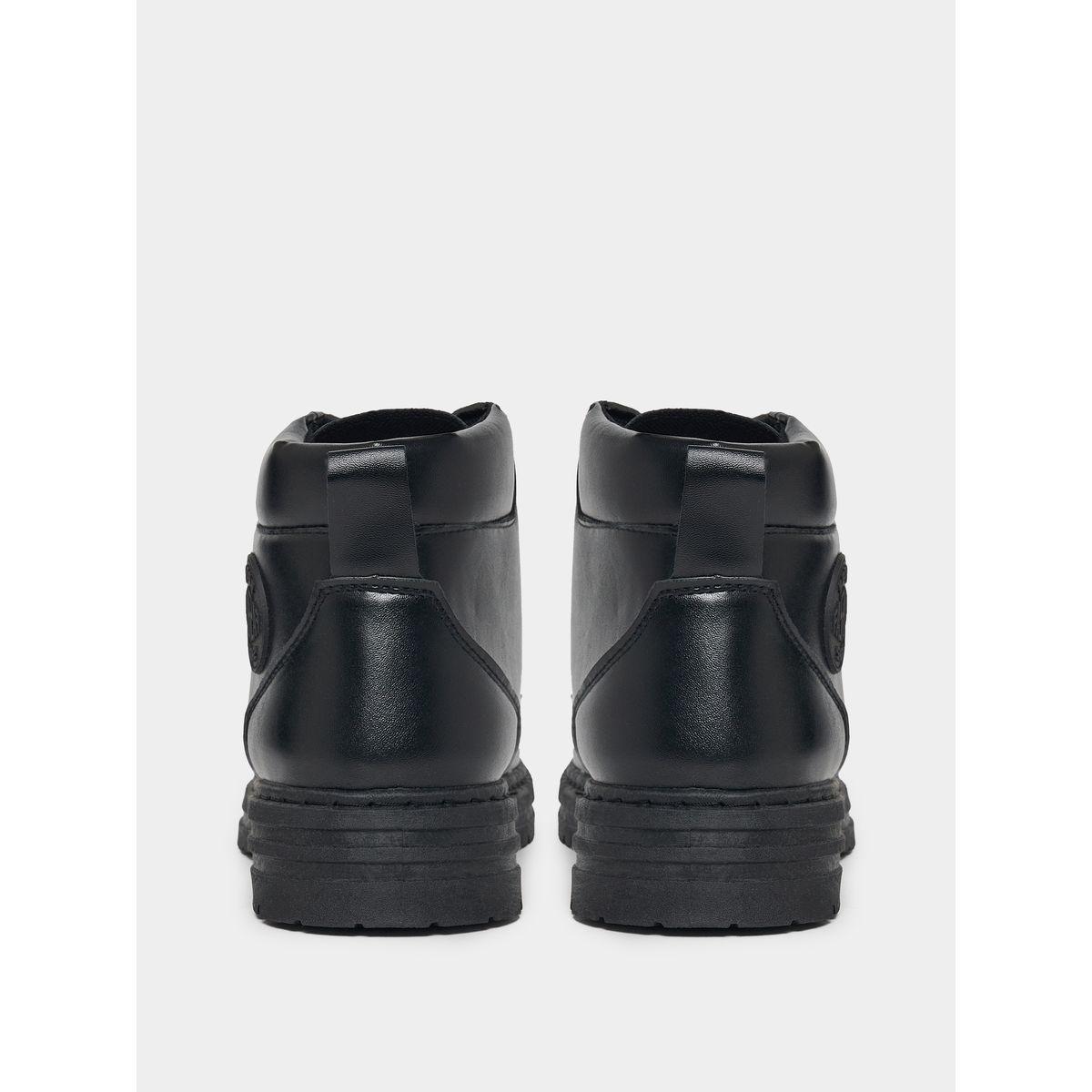 حذاء بوت كلاسيك بمقدمة دائرية ورباط غلق-men-shoes-boots-image-4