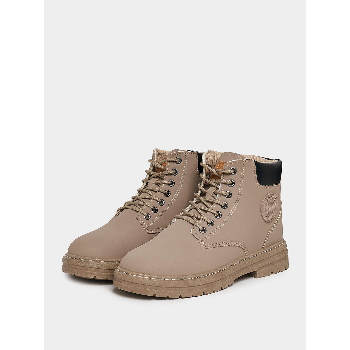 Styli Classic Round Toe Lace Up Ankle Boots-men-shoes-boots-image-2