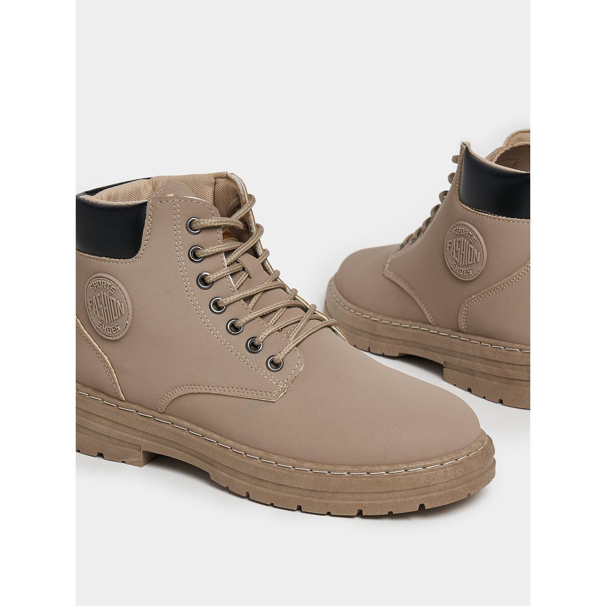Styli Classic Round Toe Lace Up Ankle Boots-men-shoes-boots-image-3