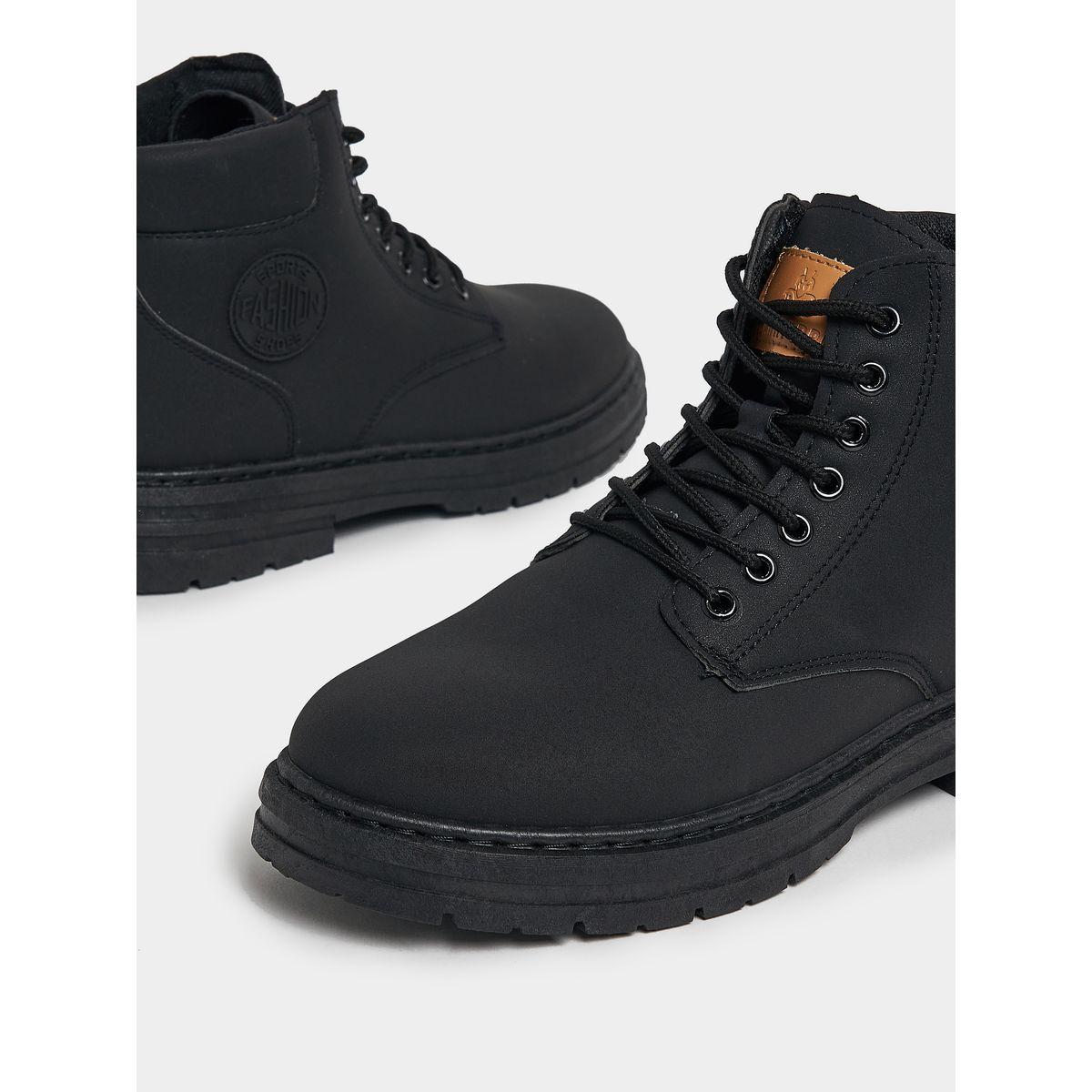 Styli Classic Round Toe Lace Up Ankle Boots-men-shoes-boots-image-3