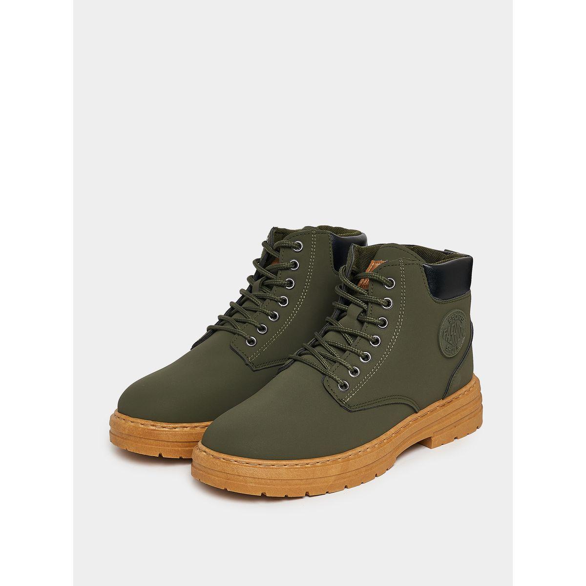 Styli Classic Round Toe Lace Up Ankle Boots-men-shoes-boots-image-2