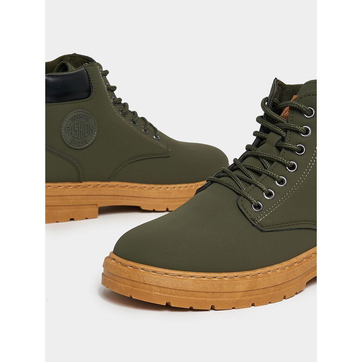 Styli Classic Round Toe Lace Up Ankle Boots-men-shoes-boots-image-3