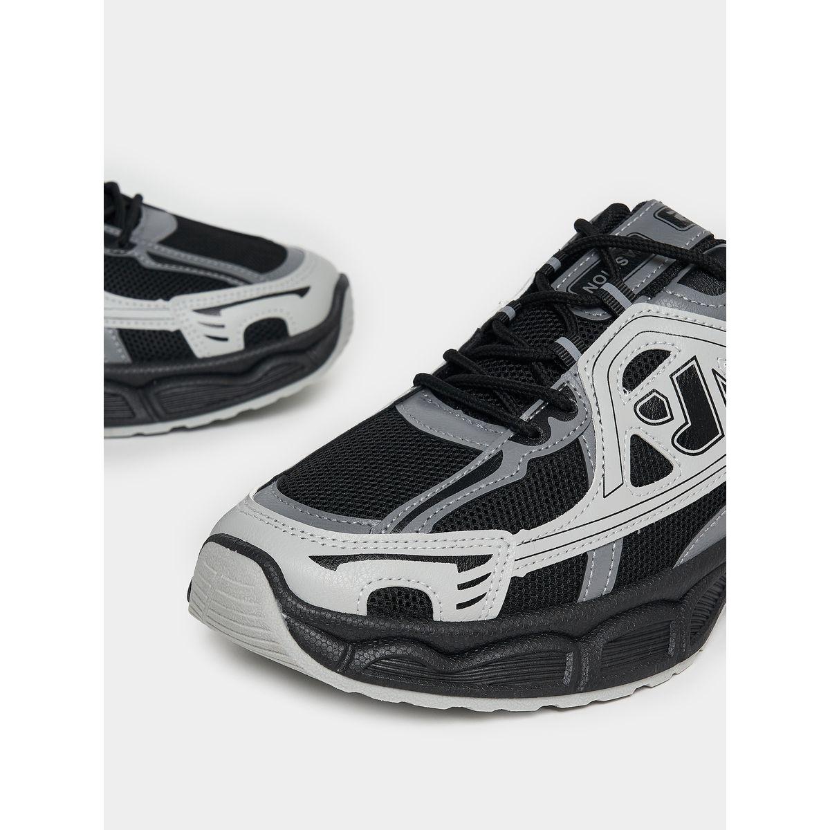 Styli Graphic Pattern Retro Chunky Sole Sneakers-men-shoes-sneakers-image-3