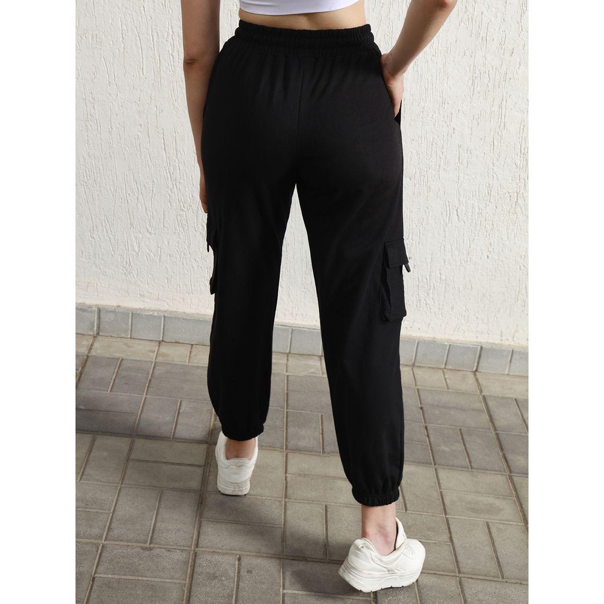 جوغر بنمط كارجو وأرجل مستقيمة بحواف مكبلة هابر هولم × ستايلي-women-clothing-bottoms-joggers-image-1
